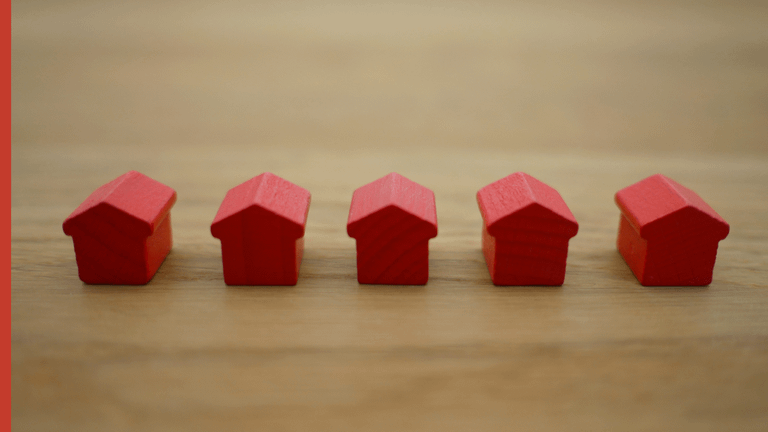 5 Wooden House Tokens